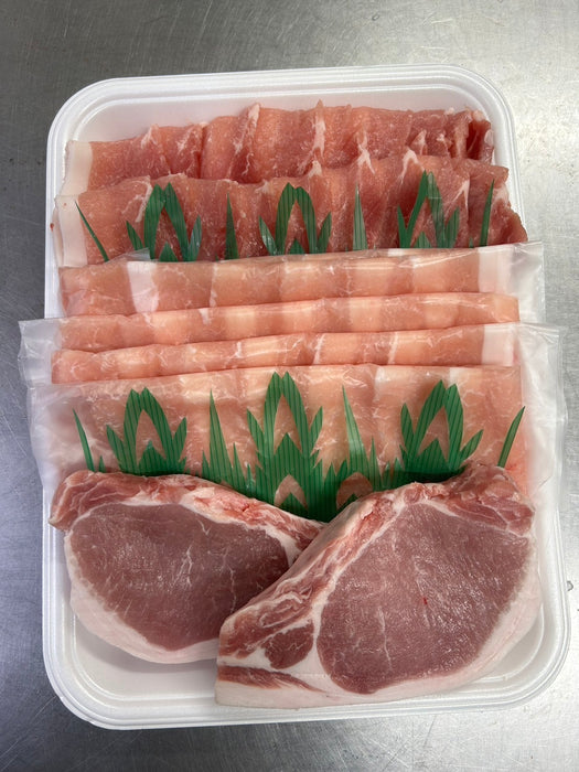 【ネット限定】秋田県産 桃豚ロース肉1kgセット
